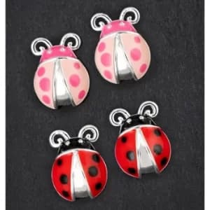 Girls Silver Plated Ladybird Earrings