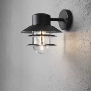 Modena Outdoor Modern Dome Wall Light Black Ip-44, IP44