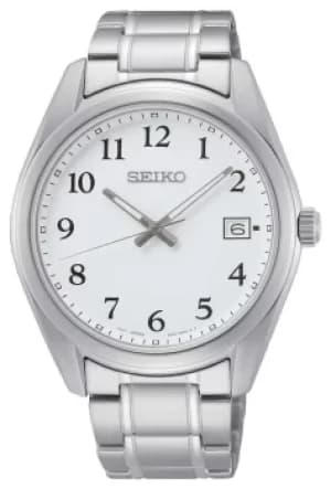 Seiko White Dial 40.2mm Stainless Steel Bracelet Watch