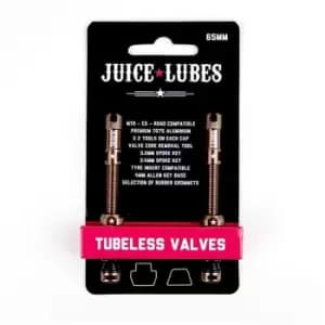 Juice Lubes Tubeless Valves, 65mm, Copper - Brown