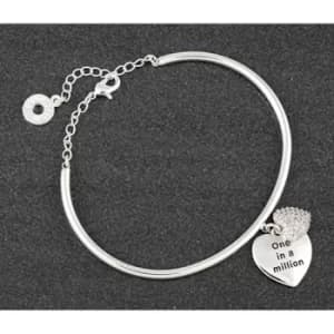 Hanging Heart Platinum Plated Bangle Million