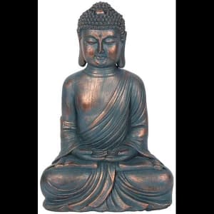 Small Blue Hands in Lap Sitting Buddha