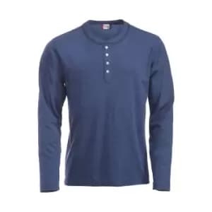 Clique Mens Orlando Melange Long-Sleeved T-Shirt (XL) (Blue Melange)