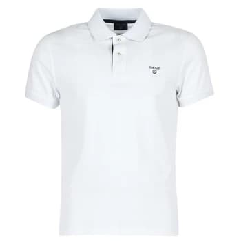 Gant CONTRAST COLLAR PIQUE mens Polo shirt in White - Sizes UK XXL