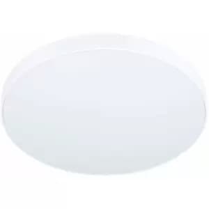 Loops - Flush Ceiling Light Colour White Shade White Plastic Bulb LED 24W Included