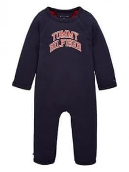 Tommy Hilfiger Baby Boys Raglan Coverall - Navy