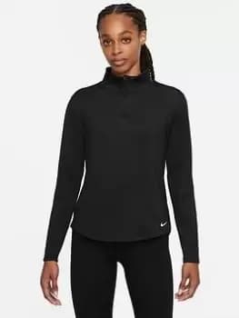 Nike The One Long Sleeve Half Zip Top - Black, Size L, Women