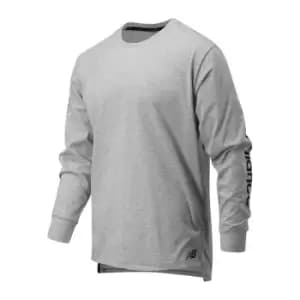 New Balance Graphic Long Sleeve T Shirt Mens - Grey