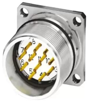 Phoenix Contact 1619956 Circular Connector, Rcpt, 19Pos, Panel