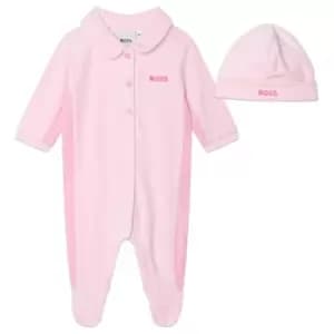 Boss Embroidered Logo Onesie Infant Girls - Pink