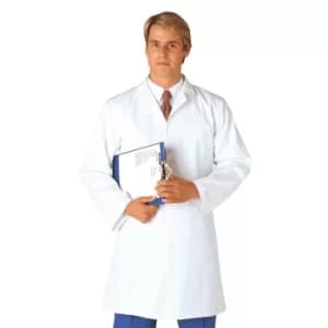 Portwest Mens Single Pocket Food Coat White XS