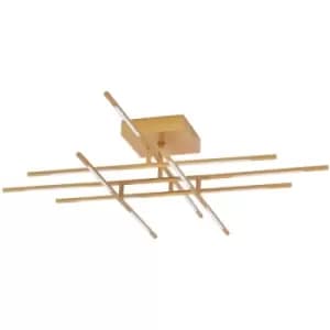 Netlighting Merano Alberta Integrated LED Semi Flush Light Gold Metal LED 48W 33