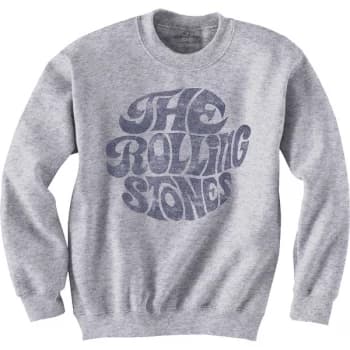 Rolling Stones - The - Vintage 70s Logo Unisex Large Sweatshirt - Grey