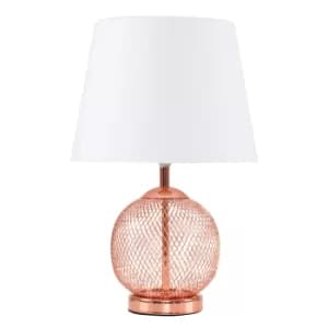 Regina Touch Table Lamp with White Tapered Shade