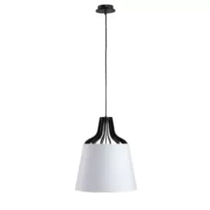 Ivo Dome Pendant Ceiling Light White, 38cm, 1x E27