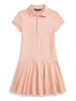 Ralph Lauren Girls Polo Shirt Dress - Coral