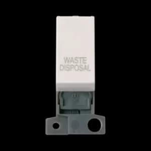 Click Scolmore MiniGrid 13A Double-Pole Ingot Waste Disposal Switch Polar White - MD018PW-WD