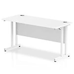 Impulse 1400/600 Rectangle White Cantilever Leg Desk White
