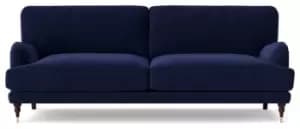 Swoon Charlbury Velvet 3 Seater Sofa - Ink Blue