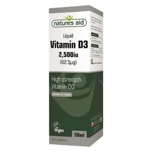 Natures Aid Vegan Vitamin D3 Liquid 2500iu