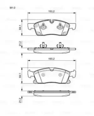 Bosch 0986494672 Brake Pad Set Disc Brake Front Axle