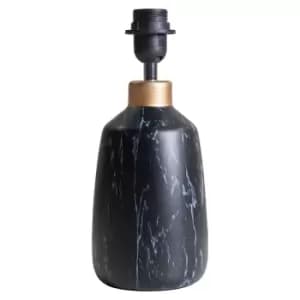 Minisun - Black Marble Effect Table Lamp Base - 0