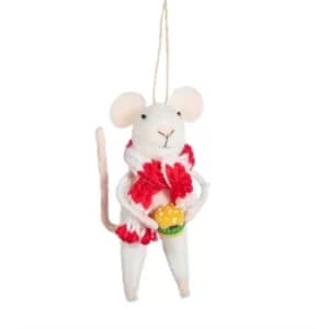 Mouse with Burger Felt Decoration