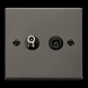 Click Scolmore Deco Non-Isolated Co-Axial and Satellite Socket - VPBN170BK