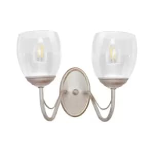 Allena Wall Lamp White, Gold, Transparent 27cm