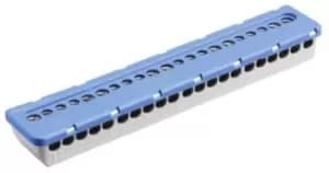 Entrelec 21 Way Non-Fused Terminal Block, 6 mm, 16 mm, 100A, Clip Mount, 6 mm, 16 mm, Screw Terminals, Nylon