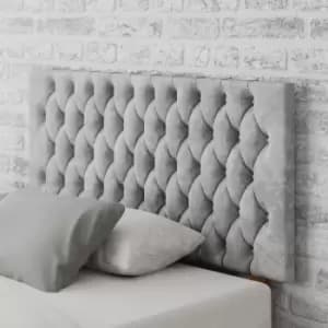 Monroe Mirazzi Velvet Headboard Silver
