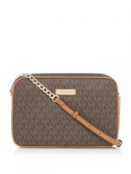 Michael Kors Jet set item large crossbody bag Brown