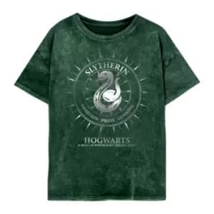 Harry Potter - Slytherin Constellations (SuperHeroes Inc. Womens Acid Wash T-Shirt) Ex Ex Large