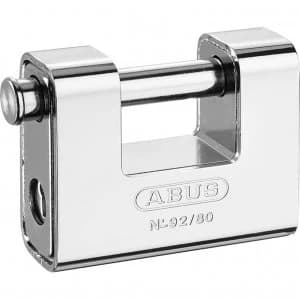 Abus 80mm 92 Series Steel Clad Body Brass Shutter Padlock 80mm Standard