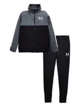 Urban Armor Gear Colour Block Knit Track Suit - Black/White