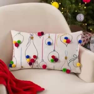 Festive-val Baubles Cushion Pink / 30 x 50cm / Polyester Filled