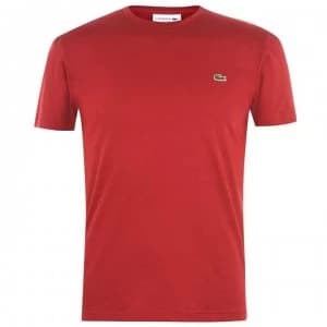 Lacoste Basic Cotton T Shirt - Burgundy Z1Q