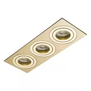 Inlight Pasto Triple Ceiling Downlight Polished Brass