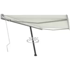 Vidaxl - Freestanding Manual Retractable Awning 450x300cm Cream Cream