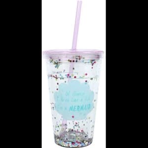 Of Course I drink like a Fish...Sequin Drinking Cup with Water