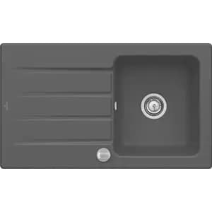Villeroy & Boch Architectura 1 Bowl Ceramic Kitchen Sink - Graphite Grey