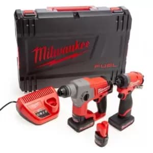 Milwaukee M12FPP2M2-5253X Fuel Power Pack Kit (2 x 5.0Ah & 1 x 2.5Ah Batteries)