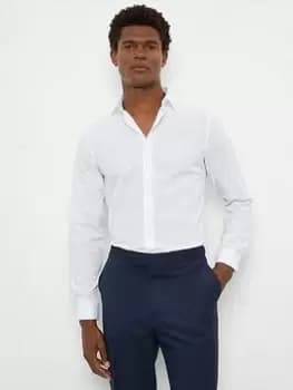 Burton Menswear London Burton Skinny Fit White Easy Iron Shirt, White Size M Men