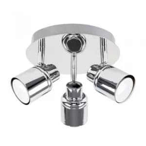 Benton 3-Way Ceiling Spotlight in Chrome