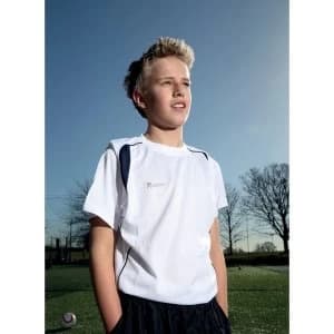 Precision Ultimate Moisture Management Tee White/Navy 30-32"