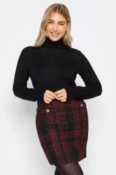 Womens Check Boucle Skirt