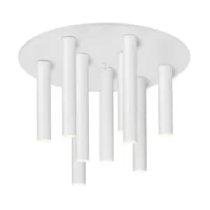 Loya Semi Flush Ceiling Light, Matt White, 9 Light, 4050LM 3000K