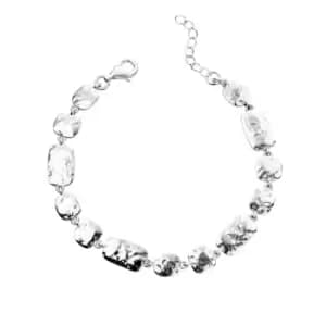 Aiyana Minerva Silver Hammered Multi Link Bracelet