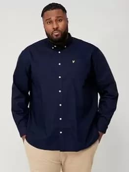 Lyle & Scott Big & Tall Regular Fit Light Weight Oxford Shirt - Navy, Size 2XL, Men