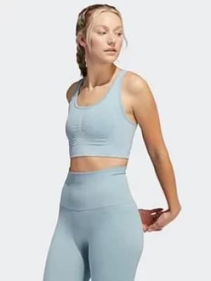 adidas Formotion Sculpt Medium-support Bra, Grey, Size L, Women